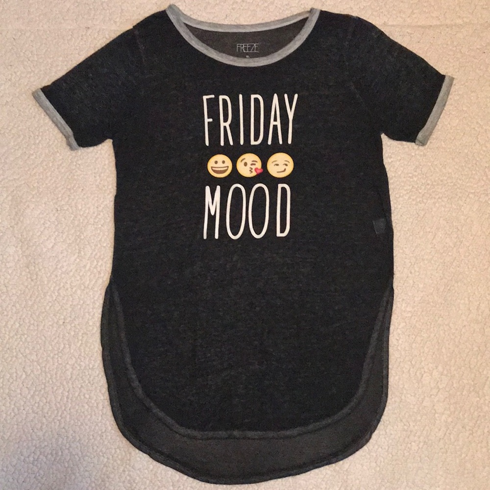 Friday Mood emoji top.
